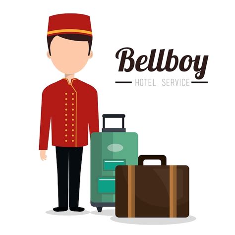 Premium Vector | Bellboy service hotel isolated icon