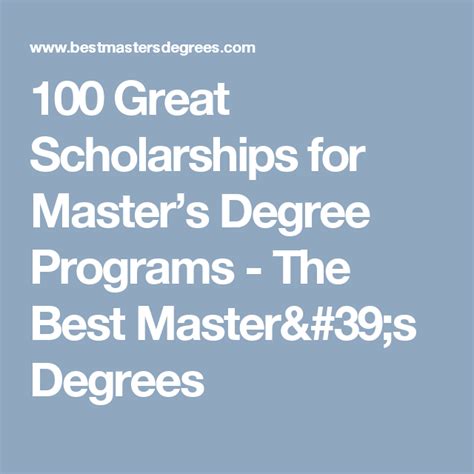 Scholarships For Masters Degrees - Schoolarship