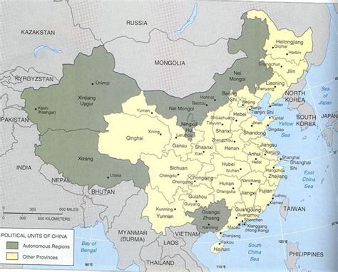 China provinces-Autonomous Regions