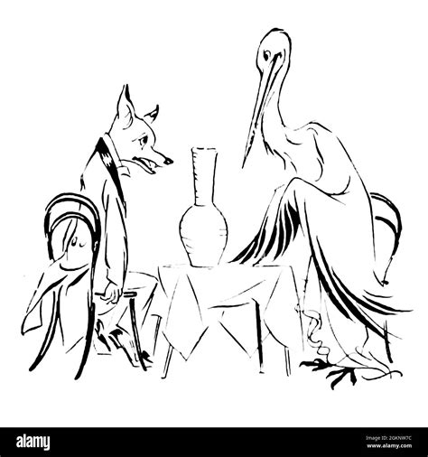 Aesop fables fox stork Cut Out Stock Images & Pictures - Alamy