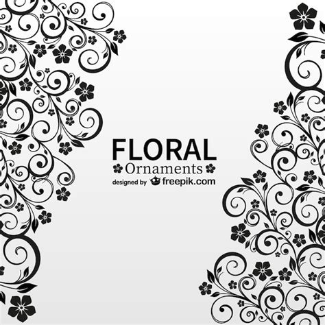 Premium Vector | Black floral ornaments