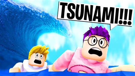 Can We Survive A GIANT TSUNAMI In ROBLOX!? (NATURAL DISASTER SURVIVAL FUNNY MOMENTS) - YouTube