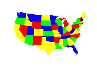 4-color map of the contiguous United States | Which is trivi… | Flickr