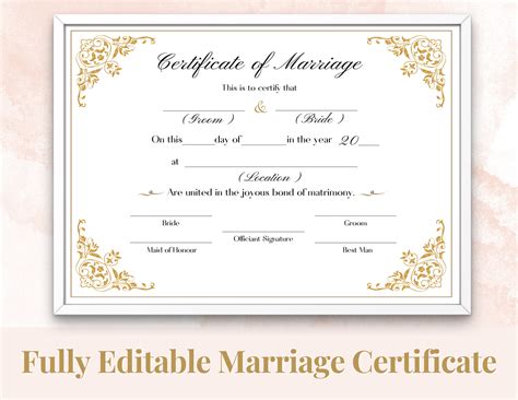 Fake Marriage Certificate