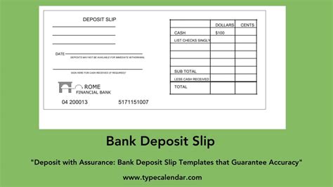 Free Printable Bank Deposit Slip Examples [Filled Out] +PDF