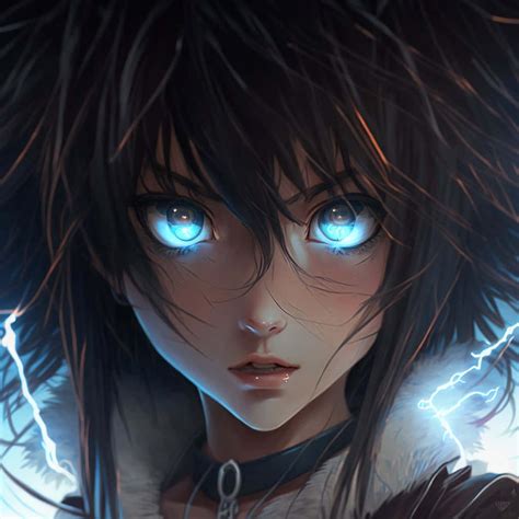 Download Bright Anime Girl Shining Blue Eyes Wallpaper | Wallpapers.com