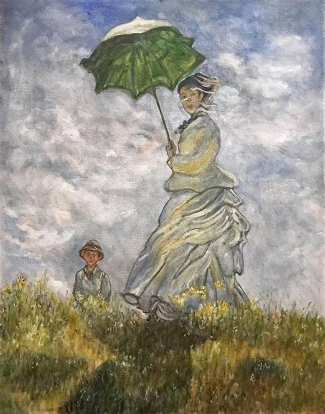 Claude Monet Reproduction of Woman with a Parasol Painting by Bernardo ...