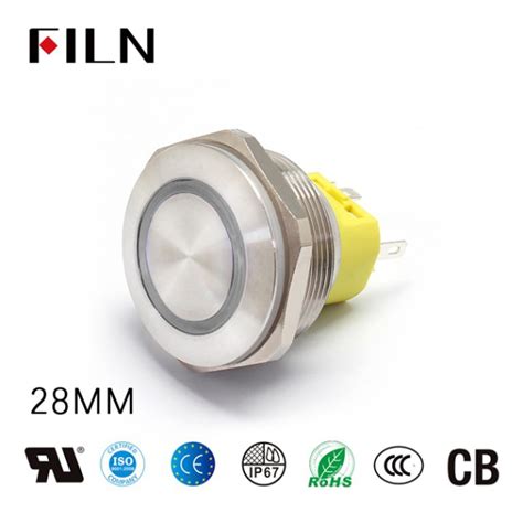 Great Metal Led Push Button Switch-FILN 28MM Metal Led Push Button Switch