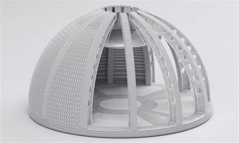 3d model dome architecture 2016 raw