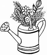 Coloring Pages Watering Can sketch template