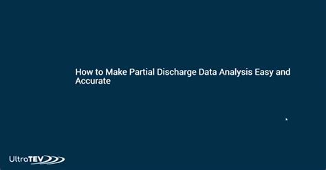 Making Partial Discharge data analysis easy and accurate | EA Technology