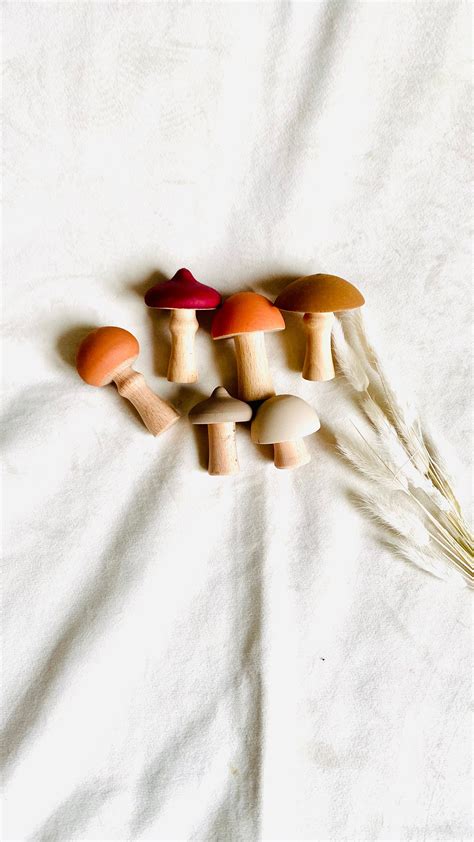 Wooden Mushrooms Wooden Mushroom Decoration Wooden - Etsy