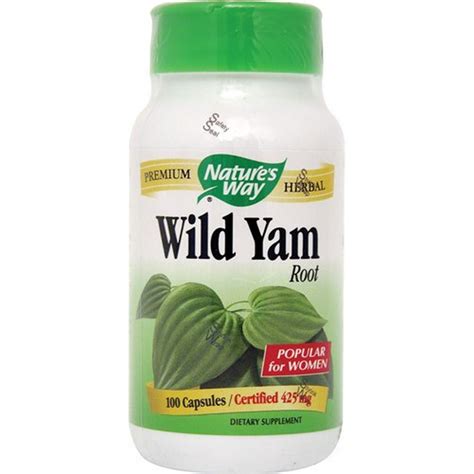 Nature's Way Wild Yam Root 425 mg - 100 Capsules - Walmart.com ...