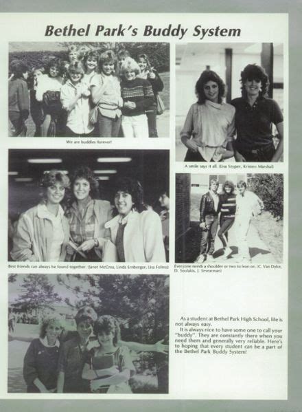 Explore 1985 Bethel Park High School Yearbook, Bethel Park PA - Classmates