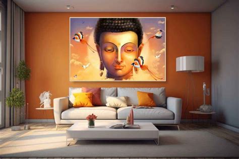 Abstract Buddha face Wall Painting On Canvas best of 2021