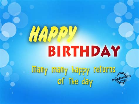 Many Many happy returns of the day - WishBirthday.com