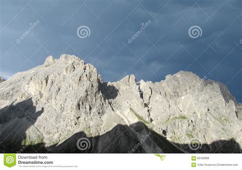 Dolomite Alps Beautiful Sunset View Stock Photo - Image of adventure ...