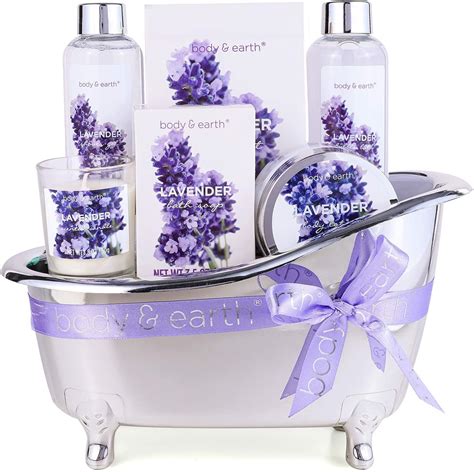 Gift Set for Women - Bath Sets for Women Gift, Body & Earth Lavender Gift Sets with Bubble Bath ...