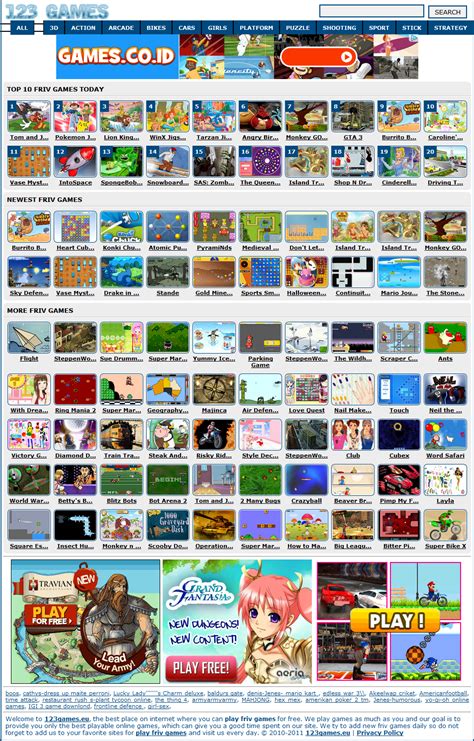 123 Games - Come play now only the newest friv games available on the net >> Friv Games --> www ...