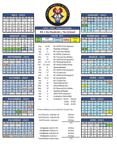 Fargo Public Schools Calendar 2022-2023 & Holidays