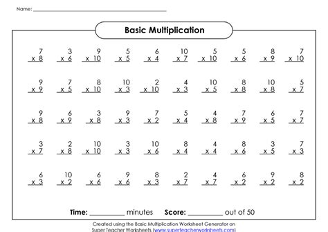 Multiplication Chart Printable Super Teacher Printable Multiplication ...