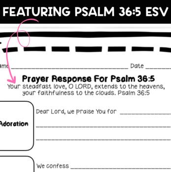 Psalm 36:5 Activity | Prayer Worksheet | Christian Valentine's Day ...