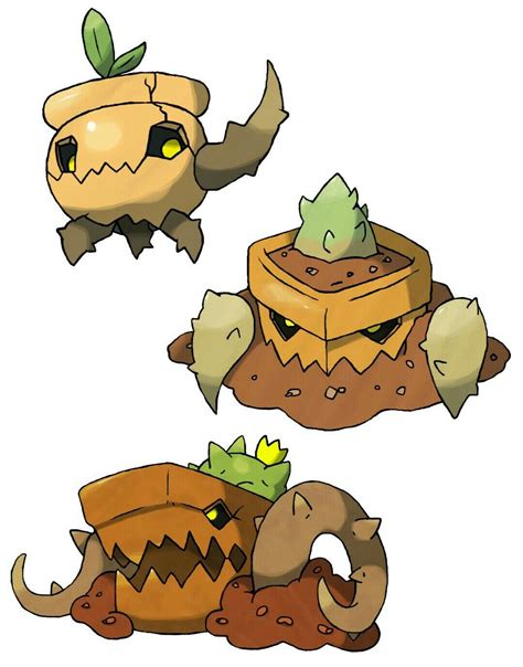 Fakemon: Pottle (Ground/Grass), Trikotta (Ground/Grass) and Terrorcotta ...