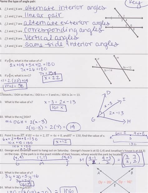 Geometric Proofs Worksheet with Answers Unique Worksheet Parallel Lines and Transversals ...