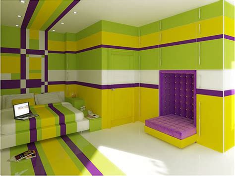 Lime and Purple Bedroom - Decoholic