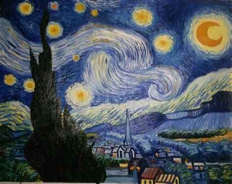 The Starry Night Replica - 36in x 28in,FIZCLR20_3628,Van Gogh Painting ...