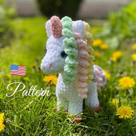 Crochet Pattern Unicorn Amigurumi. Crochet Patterns Toy - Etsy