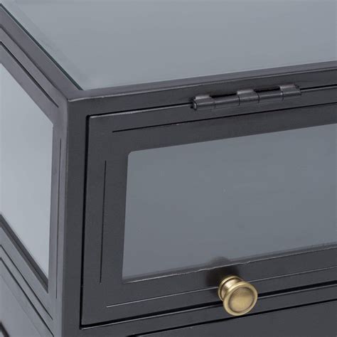 Shadow Box End Table, Black – High Fashion Home