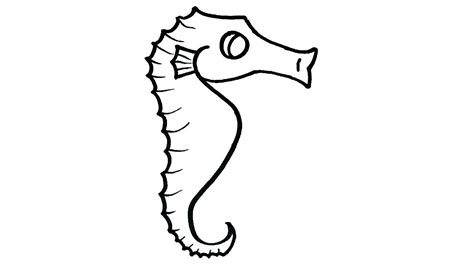 How to draw a seahorse drawing | Easy step by Step Drawing for kids - YouTube