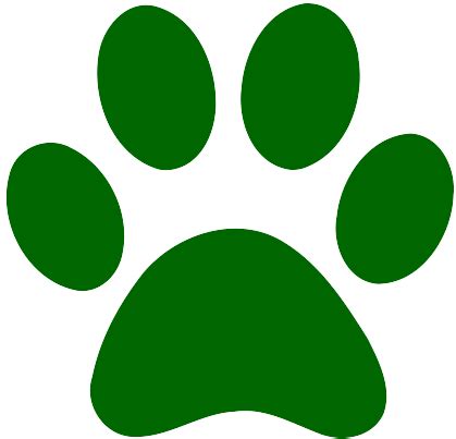 Green Paw Print Clip Art at Clker.com - vector clip art online, royalty free & public domain