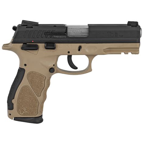 Taurus TH9 9MM 17RD 4.25" Barrel Semi-Automatic Pistol Black/Tan Finish at K-Var