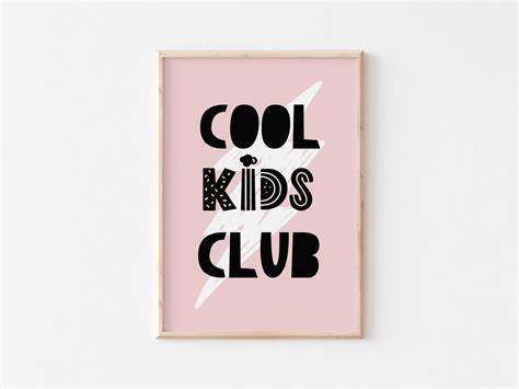 Cool Kids Club Nursery Art Print Kids Room Decor Nursery - Etsy