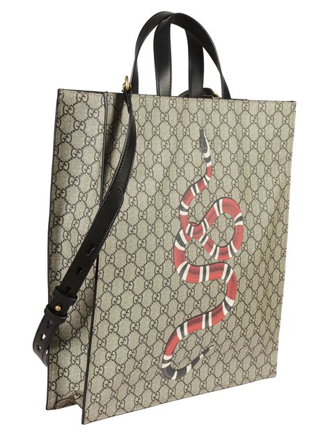 Gucci Gucci Snake Print GG Supreme Tote - Multicolor - 6622295 | italist