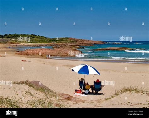 Birubi Beach on Anna Bay near Newcastle New South Wales Australia Stock ...