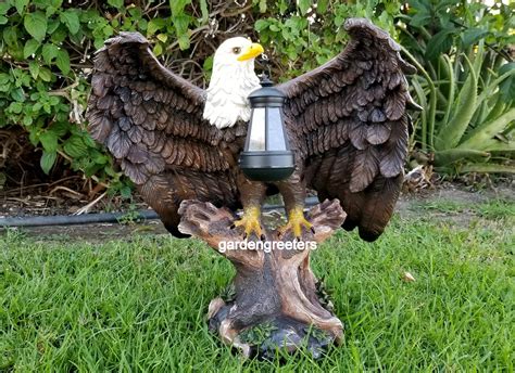 Large Solar American Bald Eagle Statue American Bald Eagle With Solar ...