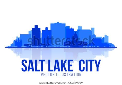 Salt Lake City Skyline Silhouette On Stock Vector (Royalty Free ...