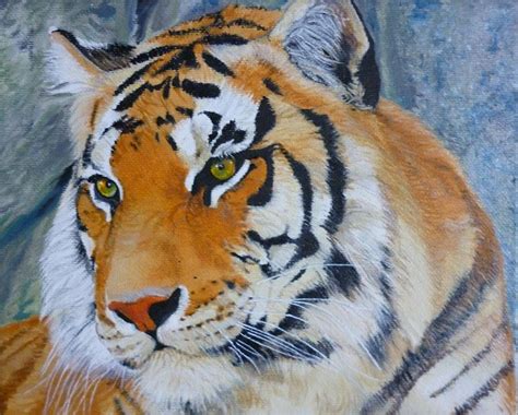 Bengal Tiger Original Oil Painting By Pigatopia Painting by Shannon Ivins