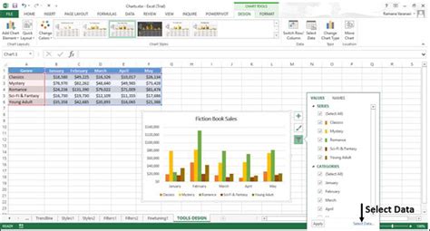 Excel Charts - Design Tools