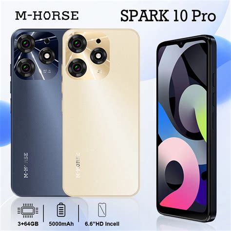 Hot Selling Phone Spark 10 Pro 64gb 6.6inch Android Smartphone Full ...