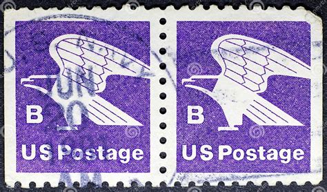 Eagle, Domestic Mail, in Vintage Usa Stamp Editorial Stock Photo ...