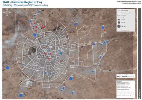 Kurdistan Region of Iraq - Erbil City: Population of IDP communities ...