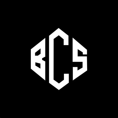 diseño de logotipo de letra bcs con forma de polígono. diseño de ...