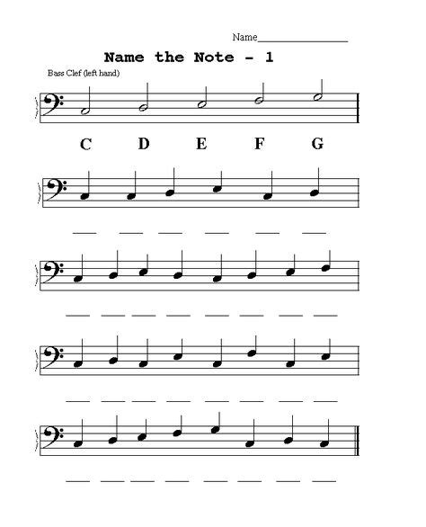 Impressive Identify Music Notes Worksheet Numbers 1 To 20