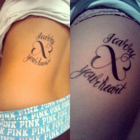 #tattoo I carry your heart | Heart tattoo, Tattoos, Sister tattoos