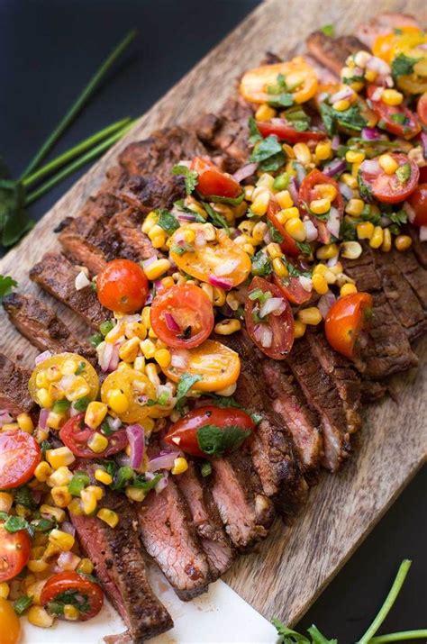 Chili Rubbed Steak with Corn Tomato Salsa - Kiwi and Carrot | Recipe ...