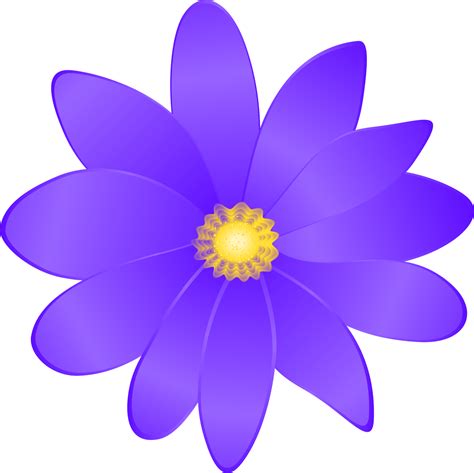 Purple Daisy PNG Clipart - MyFreeDrawings